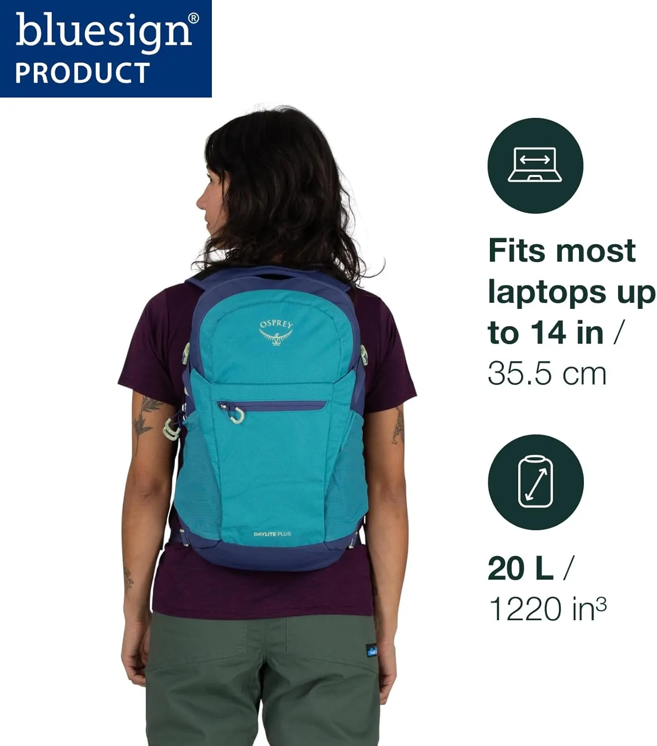 Osprey Daylite Plus Commuter Backpack, Tunnel Vision Grey
