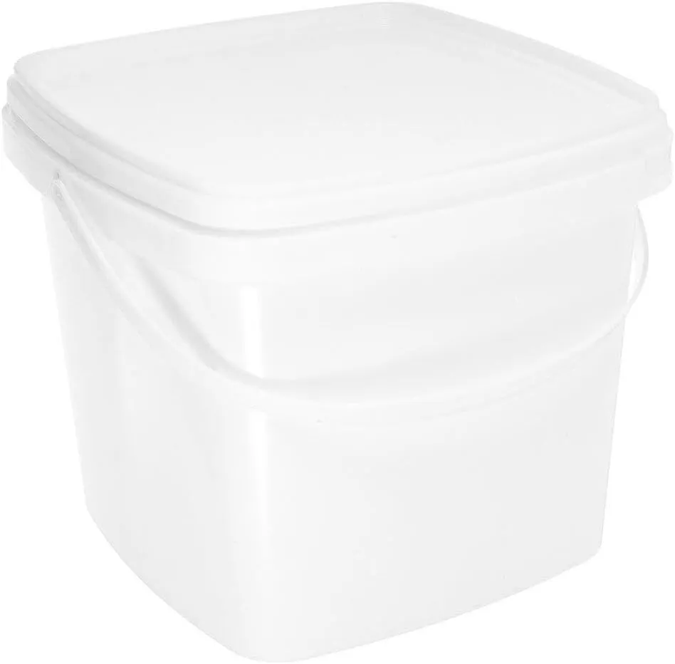 Portable Plastic Bucket with Lid and Handle Multi-Functional Water Storage Container for Home Garden and Outdoor Activities Sturdy Small Bucket for Ice Milk and More