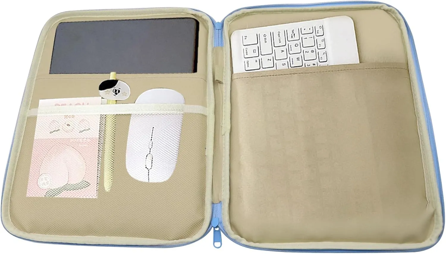 RARITYUS 13-14 Inch Fashion Plaid Laptop Sleeve Bag iPad Protective Case Kawaii Tablet Cover Notebook Storage Bag for Women Girls