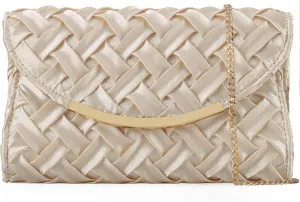 Satin Evening Bag Women Small Dressy Clutch Handbag Formal Purse for Wedding/Prom/Black tie Party