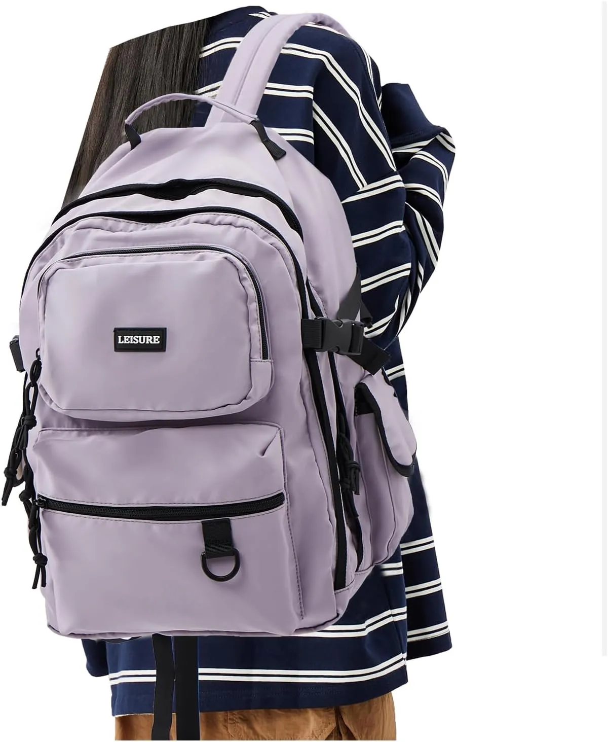 School Backpack for Women Men, Lagre student Backpack high school bookbags Backpacks, Multiple layers Lightweight Commuter Casual Daypacks Bag College student Backpacks for boy girl Women MenPurple