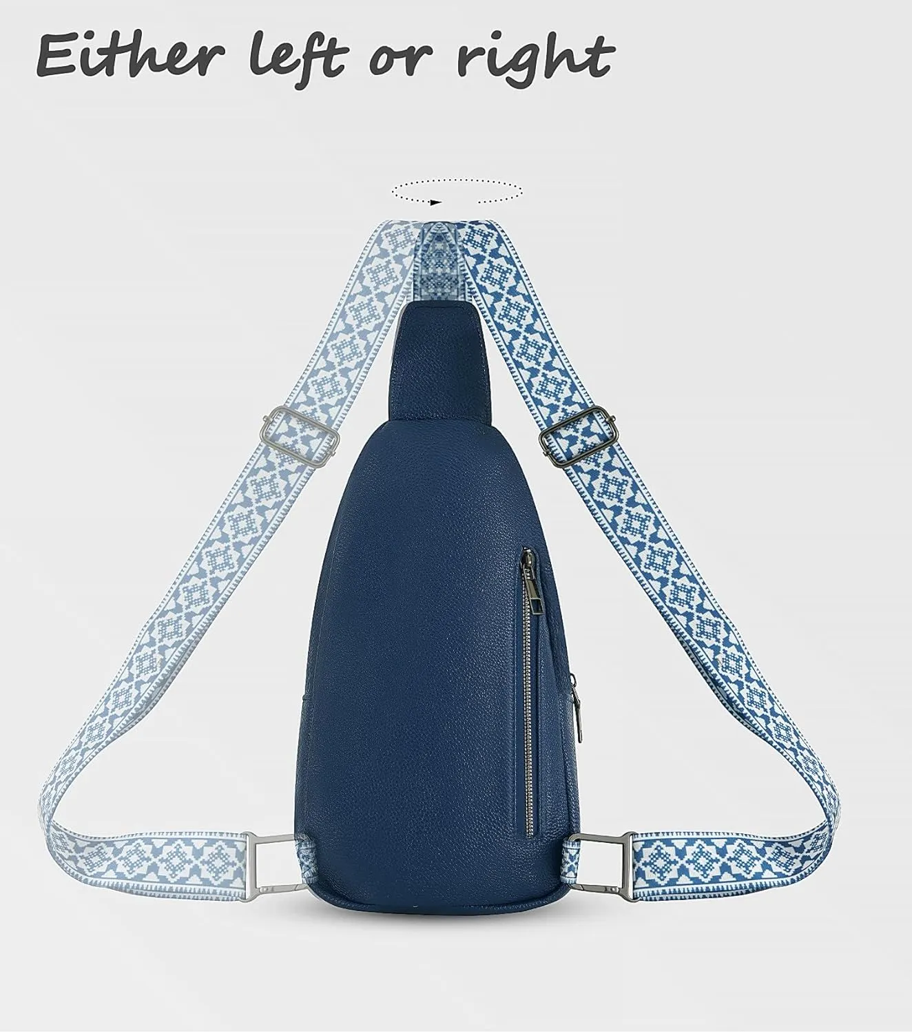 Sling Bag for Women, Leather Crossbody Bag Sling Bag Crossbody Backpack for Travel Sports Running Hiking for Man Woman