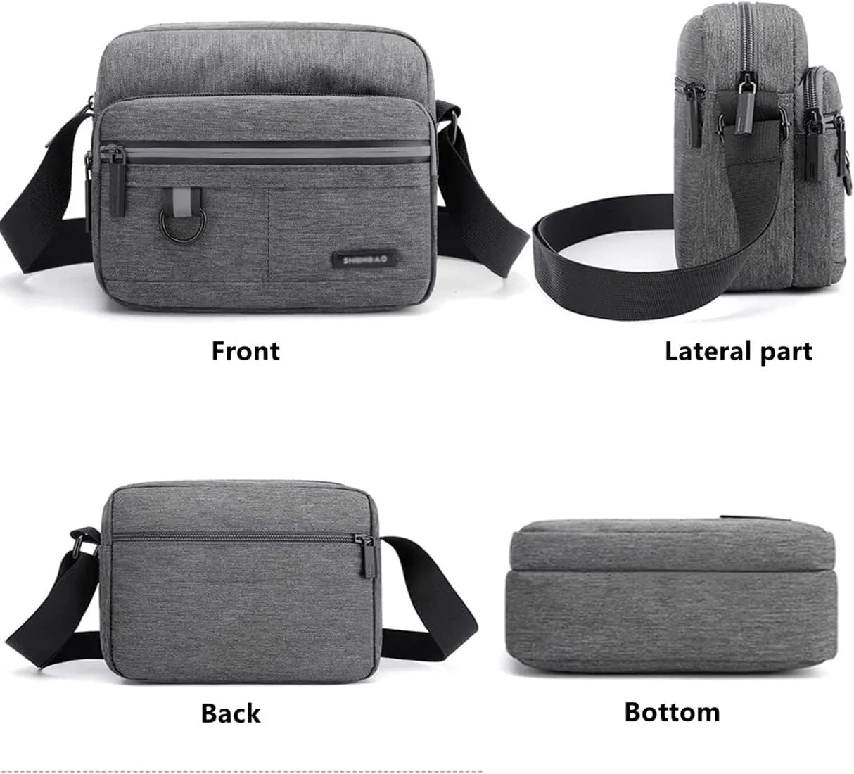 Small Canvas Crossbody Bag for Men,Small Shoulder Bag, Mini Messenger Bag for Cell Phone, Portable mobile phone coin bag