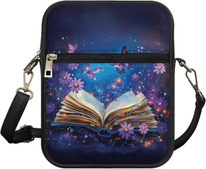 Small Leather Messenger Bag for Men Women Crossbody Shoulder Bag Satchel Casual Sling Daypack Work Daily Purse