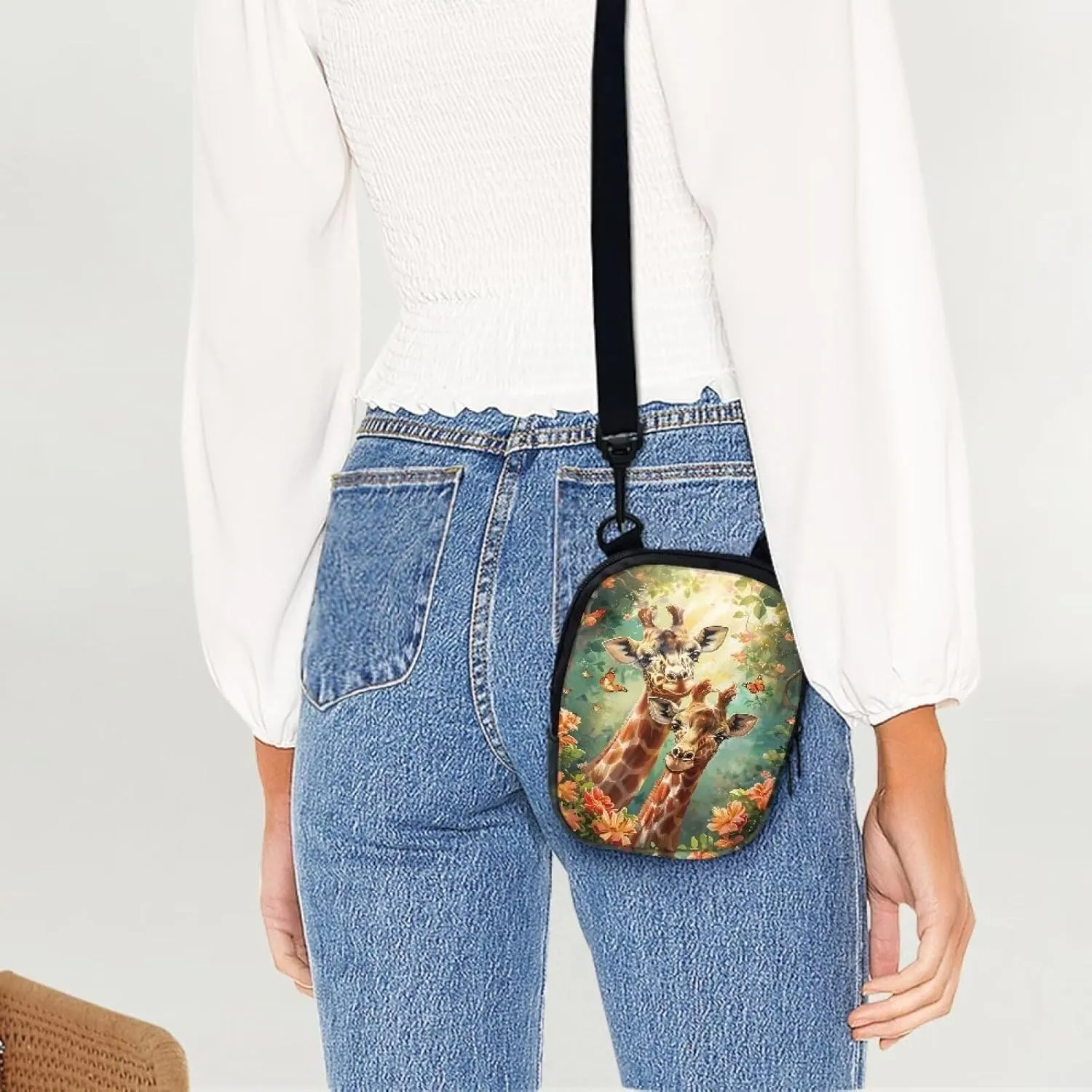Suobstales Women Messenger Bag Mini Cross-Body Cell Phone Purse Shoulder Strap Wallet Pouch Bag Girls Crossbody Bag