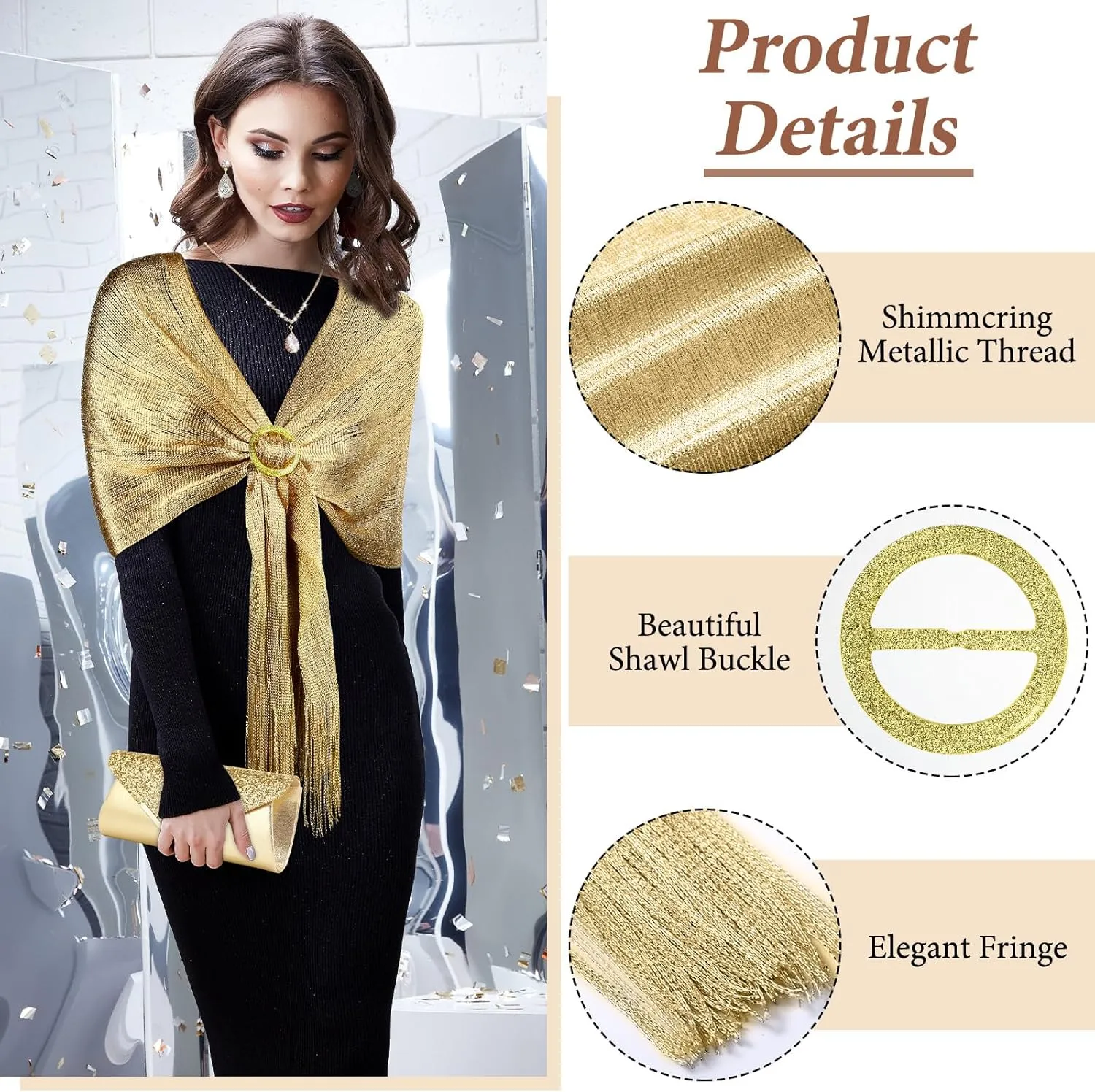 Tiamon 5 Pcs Rhinestone Jewelry Sets Shawls and Wraps Formal Clutch Purses for Women Evening Dresses Bridal Weddings