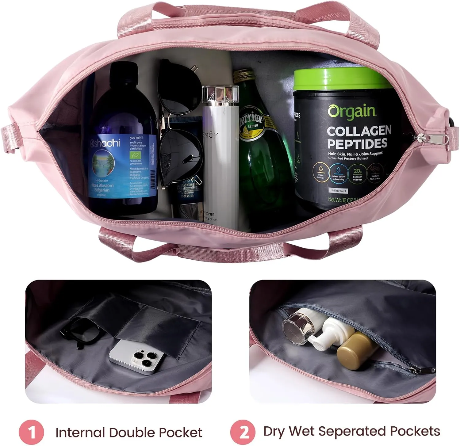 Travel Duffle Bag - Overnight Shoulder Bag for Women, Waterproof Weekender Bag Carry On Tote Bags Tote Gym Bag for Women