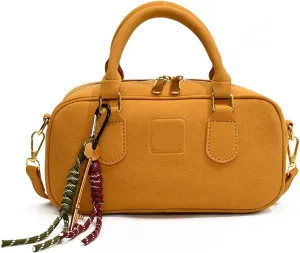 Trendy Bowling Tote Handbags and Purses Women Shoulder Crossbody Bags Vegan Leather Ladies Messenger