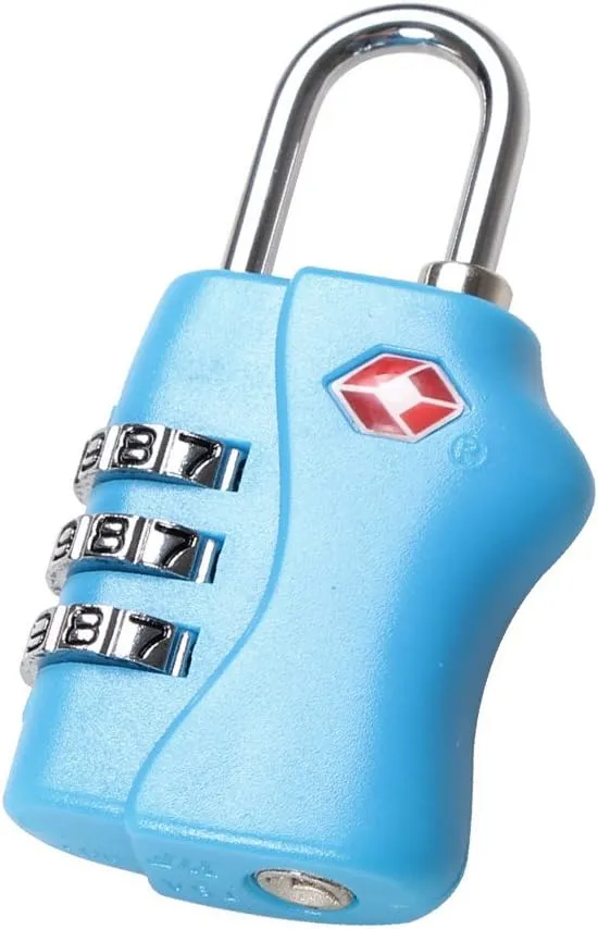 TSA Security Combination Lock Suitcase Luggage Bag Code Lock Padlock (Blue-4 Pack)