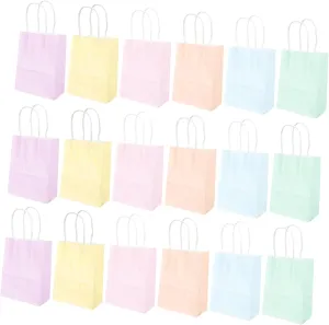 VALICLUD 24pcs Macaron Color present Bags Decorative Party Tote Storage Pouches Durable Lightweight for Weddings Birthdays Amusement Parks and Picnics