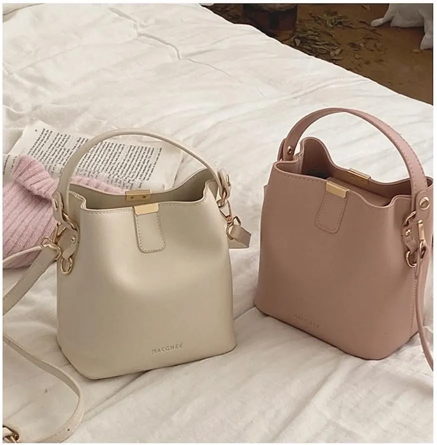 Vanilla Girl Aesthetic Small Bucket Bag for Women Small Satchel Bag Purses Crossbody Bag Handbag Mini Tote Bags