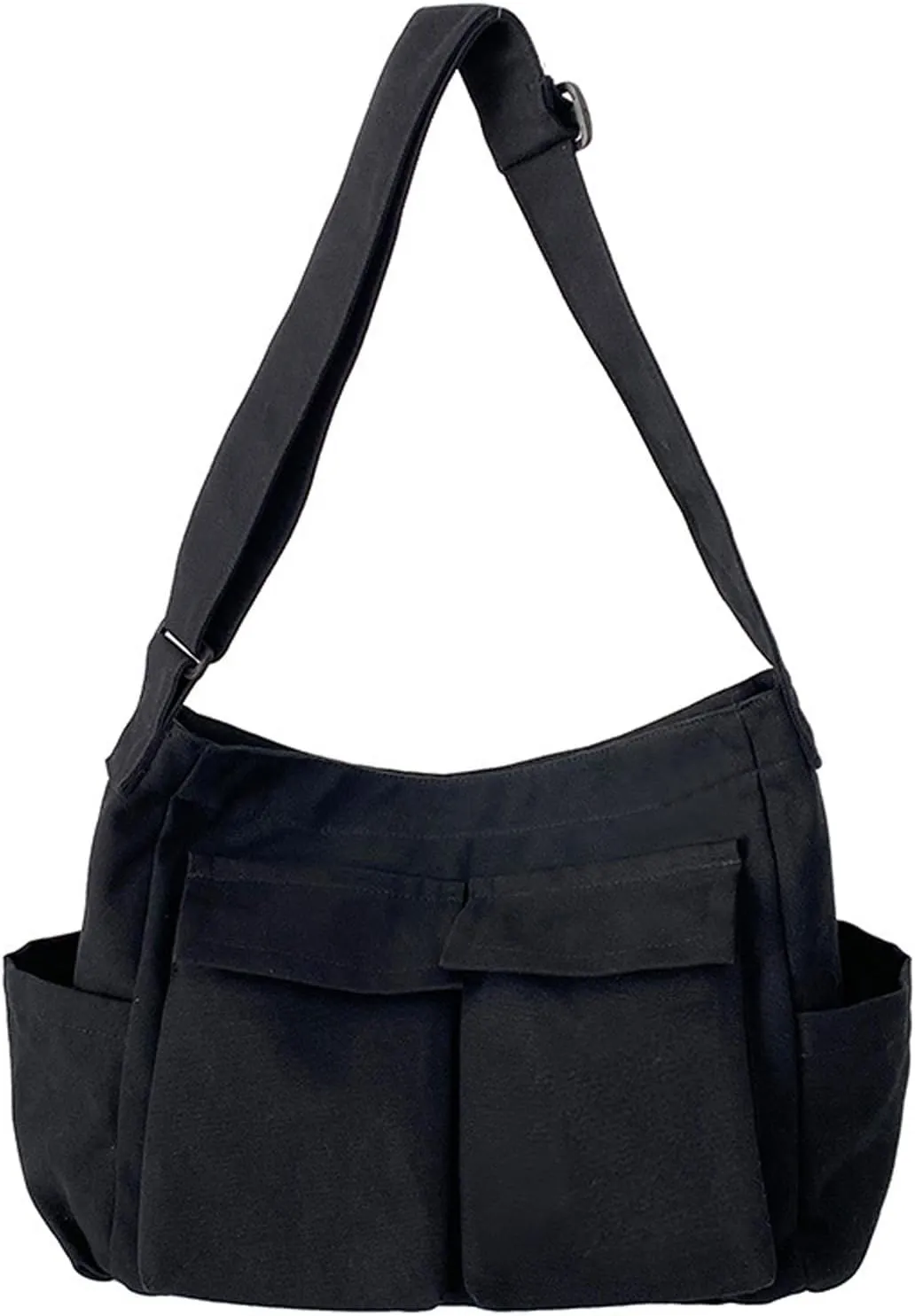 VODIU Messenger Bag Large Canvas Hobo Crossbody Tote for Women/Men, Shoulder Laptop Bag with Multi Pockets for Work,Travel