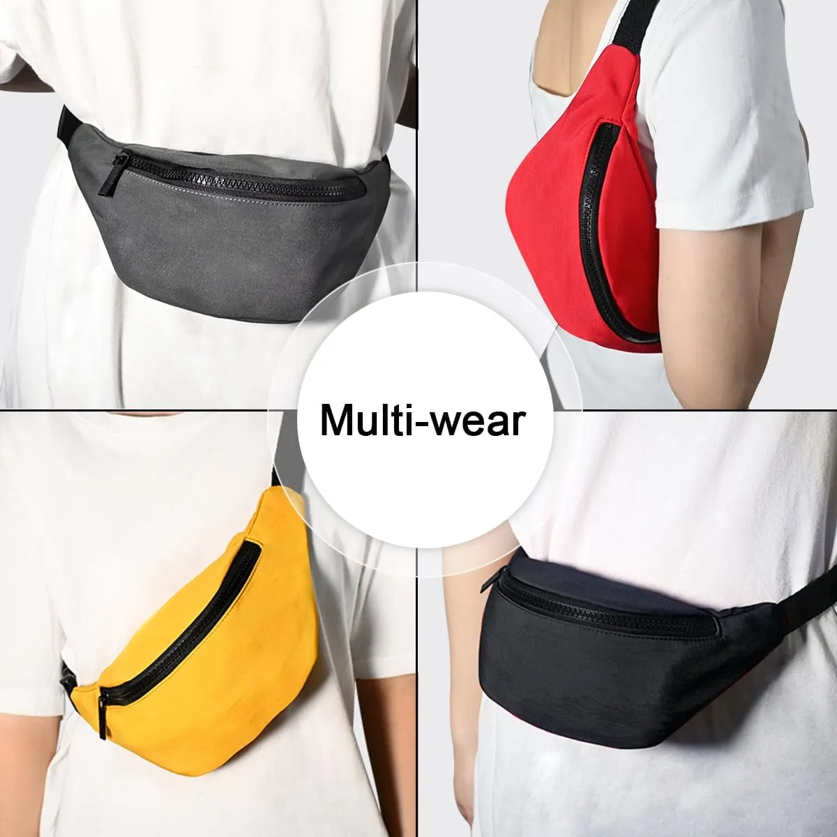 Waist Bag for Kids, Cute Fanny Pack for Little Boy Girls, Black Fanny Pack,Fashion Children's Bum Bag Lightweight Chest Bag Princess Mini Bags (Black)