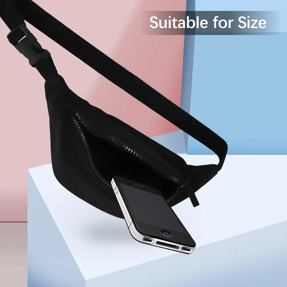 Waist Bag for Kids, Cute Fanny Pack for Little Boy Girls, Black Fanny Pack,Fashion Children's Bum Bag Lightweight Chest Bag Princess Mini Bags (Black)