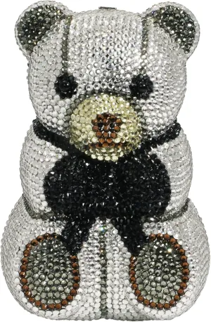 Women Cute Bear Evening Clutch Shiny Rhinestone Handbag Luxury Crystal Purse for Banquet Wedding Party Prom