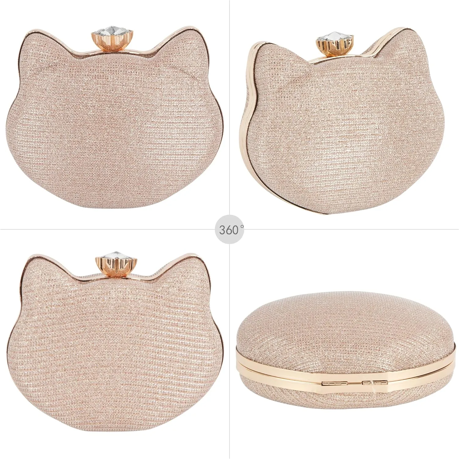 Women Evening Bag Acrylic Clutch Purse Shell Shape Shoulder Cross-body Bag Chain Box Bag