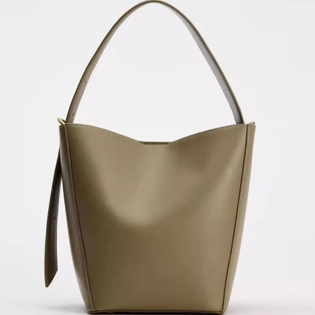 Women PU Leather Bucket Casual Shoulder Fashion for Work Solid Color Crossbody Bags,Green